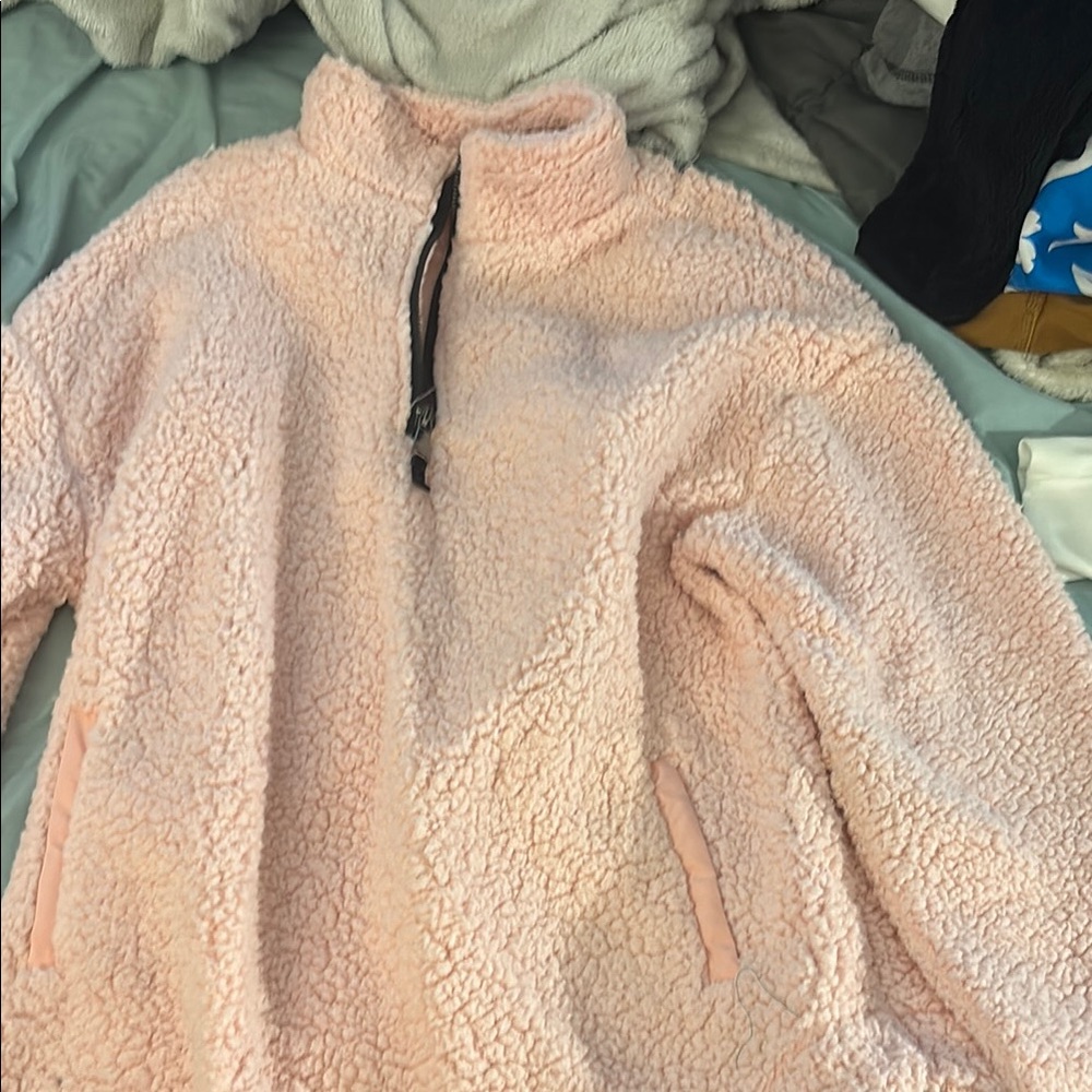 Cozy Pink Sherpa Pullover